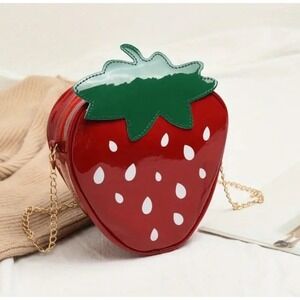 Strawberry Crossbody Bag‎ Chain Shoulder Bag Cute Fruit Purse Handbag
